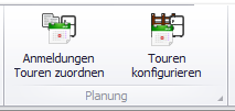 2. Werkzeugleiste Planung